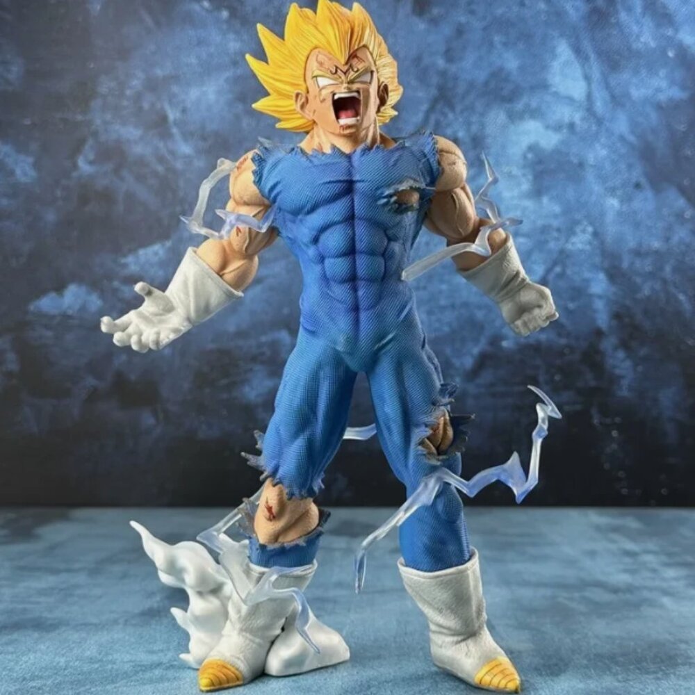 27cm Dragon Ball Z Majin Vegeta Figure Self-Destruct Super Saiyan Action Figure